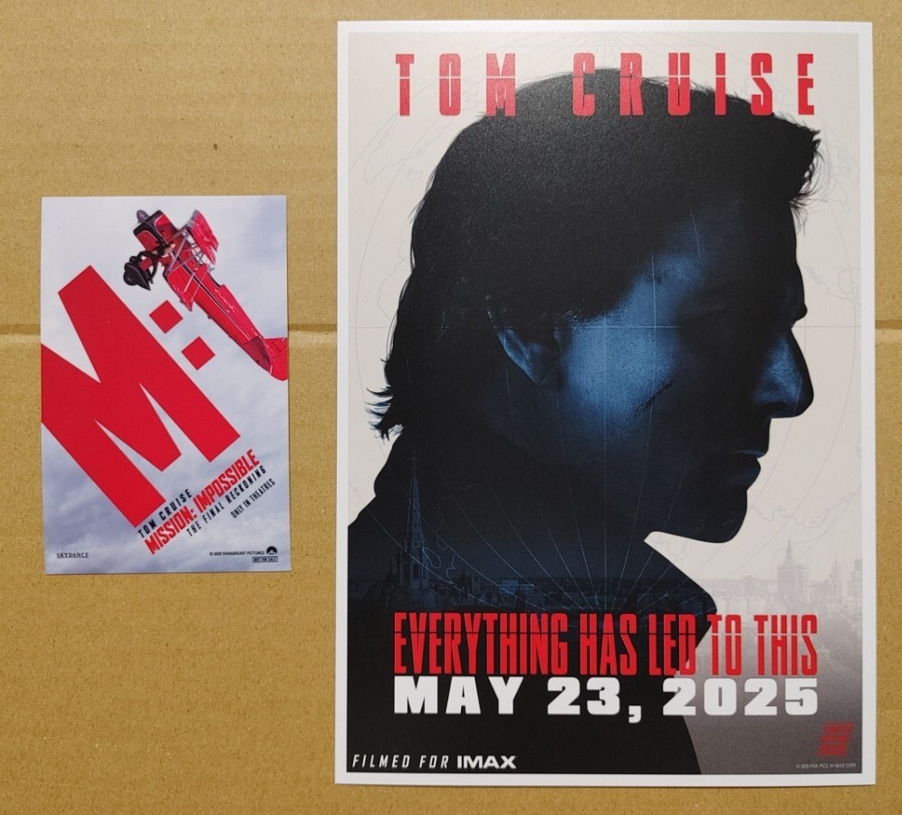 トム・クルーズ ミッション:インポッシブル ファイナル・レコニング 入場特典 ステッカー アートカード 2種種セット拍卖