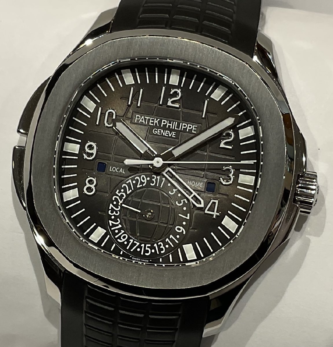 【中古】パテックフィリップ アクアノート トラベルタイム 5164A-001 黒文字盤 自動巻 11794609拍卖