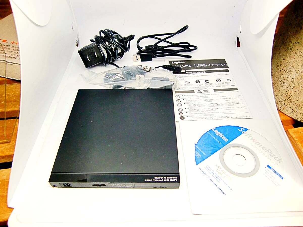 USED logitec DVDドライブ LDR-PUC8U3TBK Windowsタブレット用 通電起動確認済 ACアダプター、CD-ROM、取説付 ロジテック拍卖