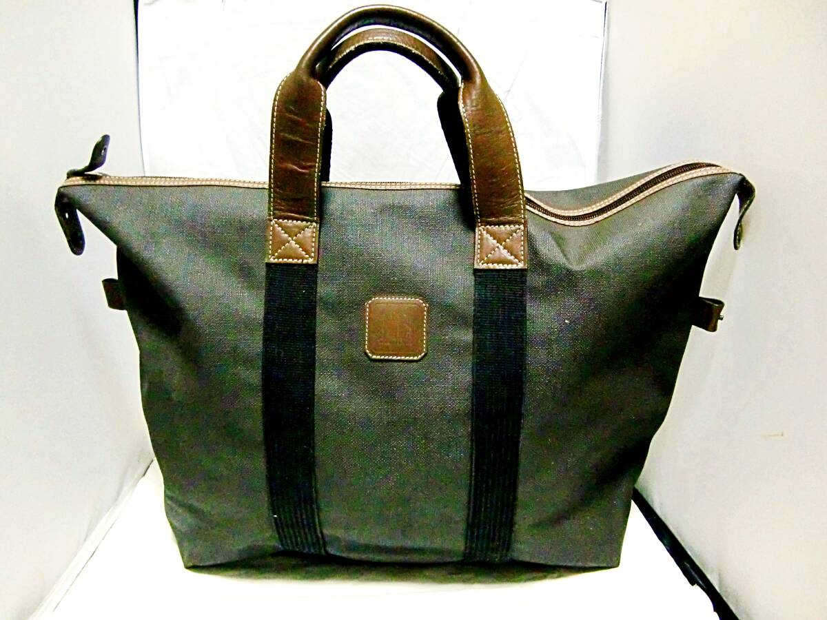 USED Dunhill PVC ボストンバッグ 黒 ブラウン ダンヒル ビンテージ メンズ拍卖