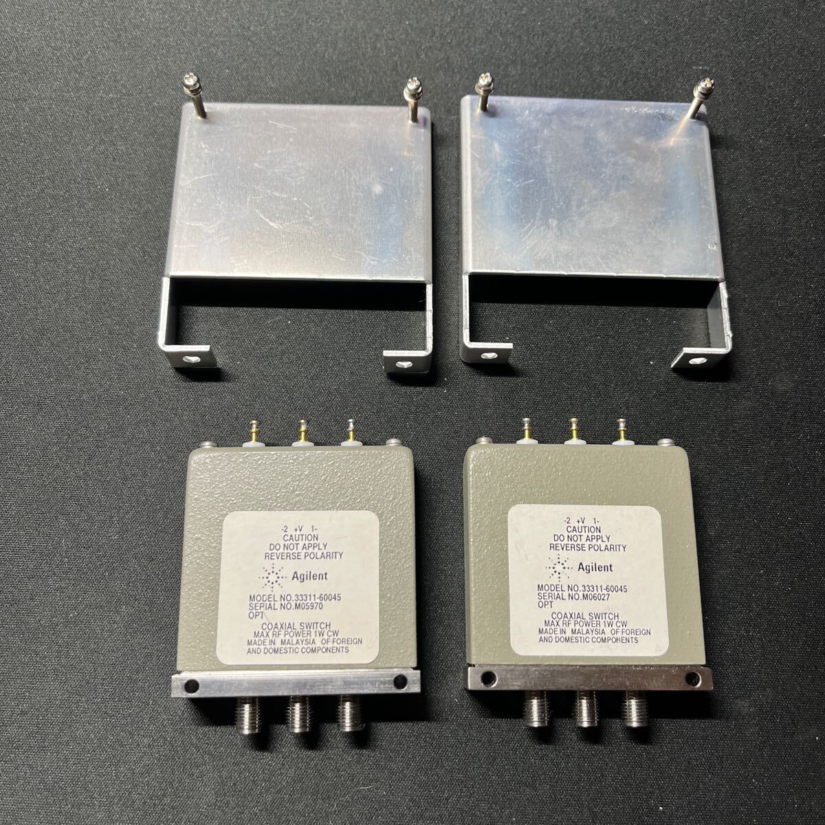 中古 キーサイト アジレント KEYSIGHT AGILENT HP 同軸スイッチ 8762B 33311-60045 DC-18GHz 1W コイル電圧 5V 2個セット拍卖