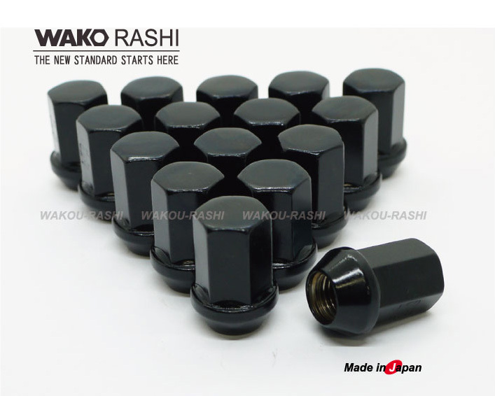 日本製 4穴用 袋ナット 17HEX M12xP1.5 60°テーパー座 ブラック 16個 和広螺子 /マツダ ロードスターND5RC デミオ 他拍卖