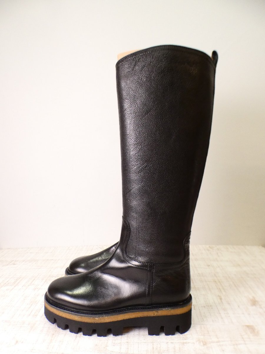 サルトル SARTORE/SR1904 厚底ロングブーツ【L's(38.5)/14万円/ブラック/未使用品】c5AA0拍卖