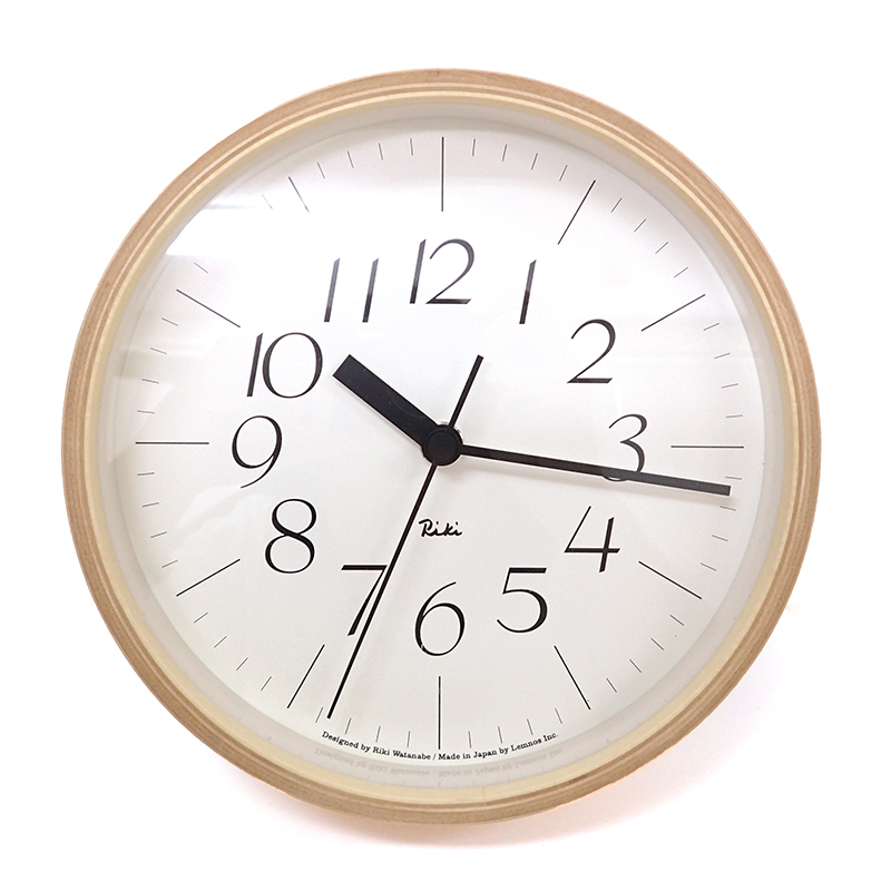 2QB Lemnos レムノス 壁掛け時計 RIKI CLOCK リキ クロック WR-0312 S 渡辺力 グッドデザイン賞拍卖