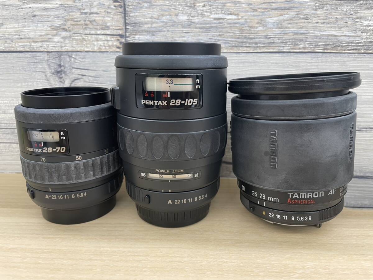 ■光学状態良好! レンズ 3点 まとめ PENTAX-FA 28-70mm / 28-105mm 1:4-5.6 TAMRON 28-200mm AF 動作未確認 一眼レフ 【E4234TY】拍卖
