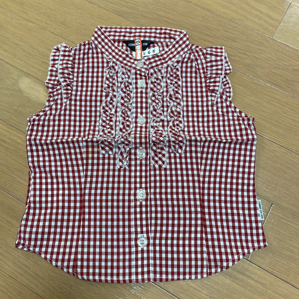 COMME CA ISM ノースリーブ ブラウス ノースリーブシャツ サイズ100 女の子 美品 クリーニング済み拍卖