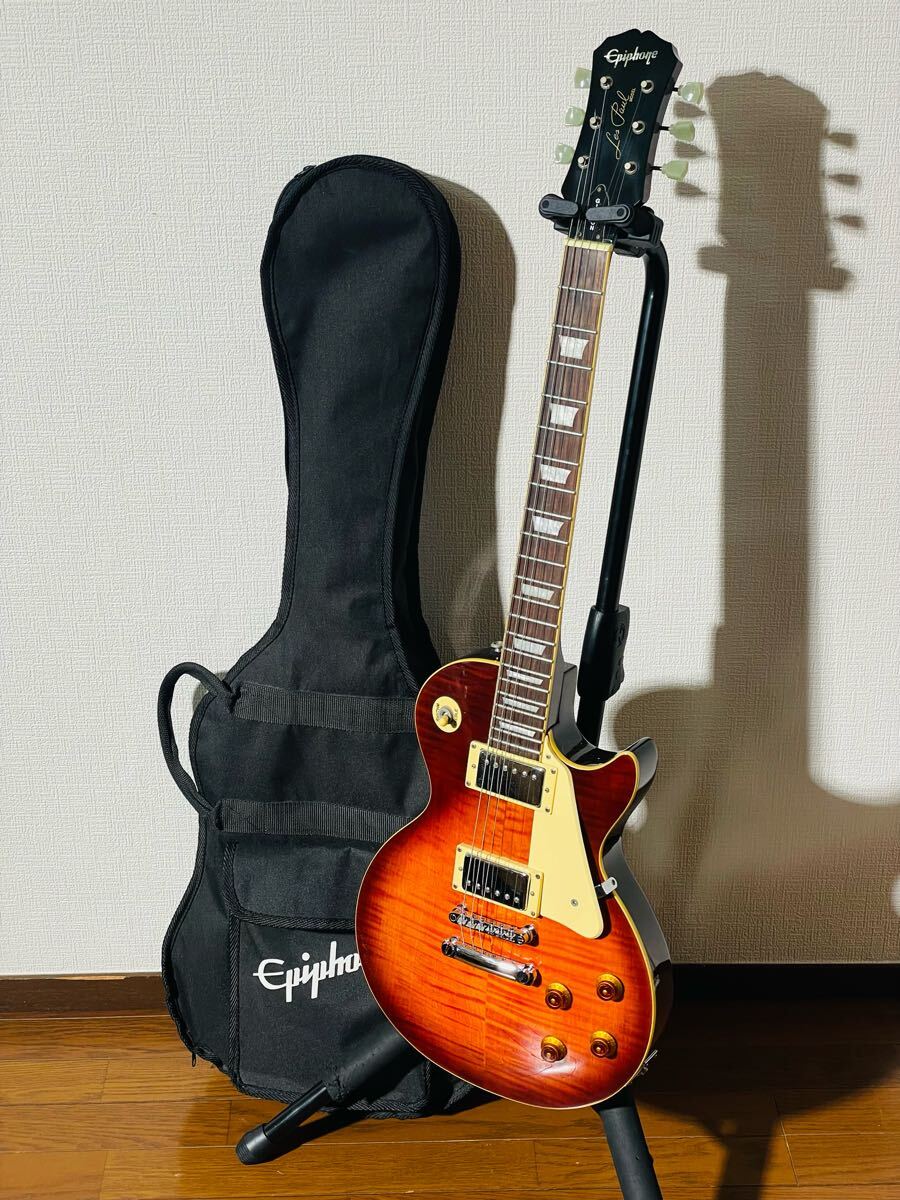 簡易音出し Epiphone エピフォン Les Paul model レスポールモデル GIBSON ギブソン エレキギター 長期保管品拍卖