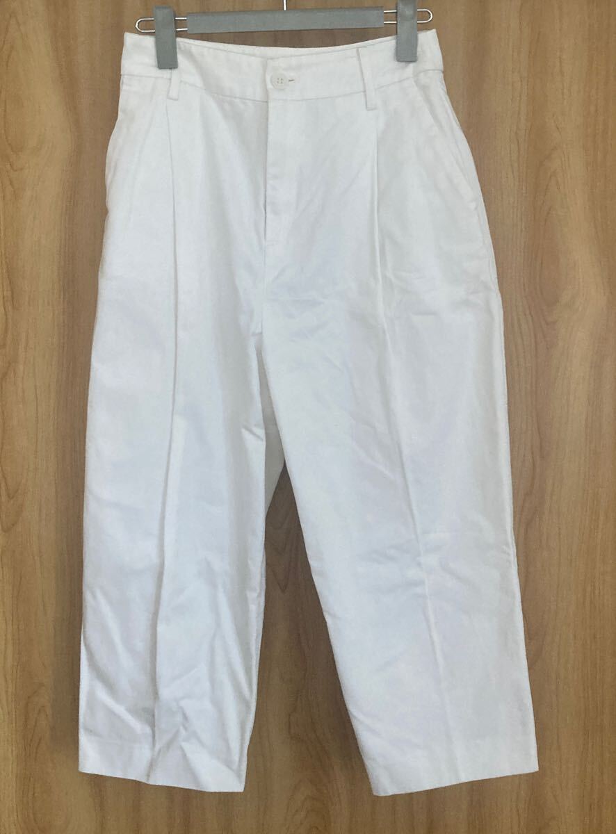 ◆美品◆【SLOBE IENA】スローブ イエナ ホワイト クロップド丈パンツ 綿100%拍卖
