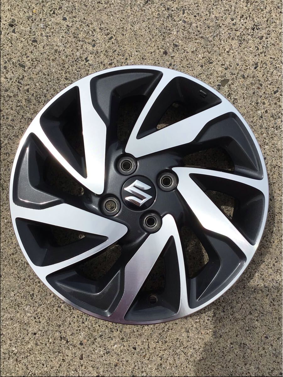 ★スペアなどにオススメ!★ スペーシア スズキ純正アルミホイール 15×4.5J+45 100-4H 中古品1本拍卖