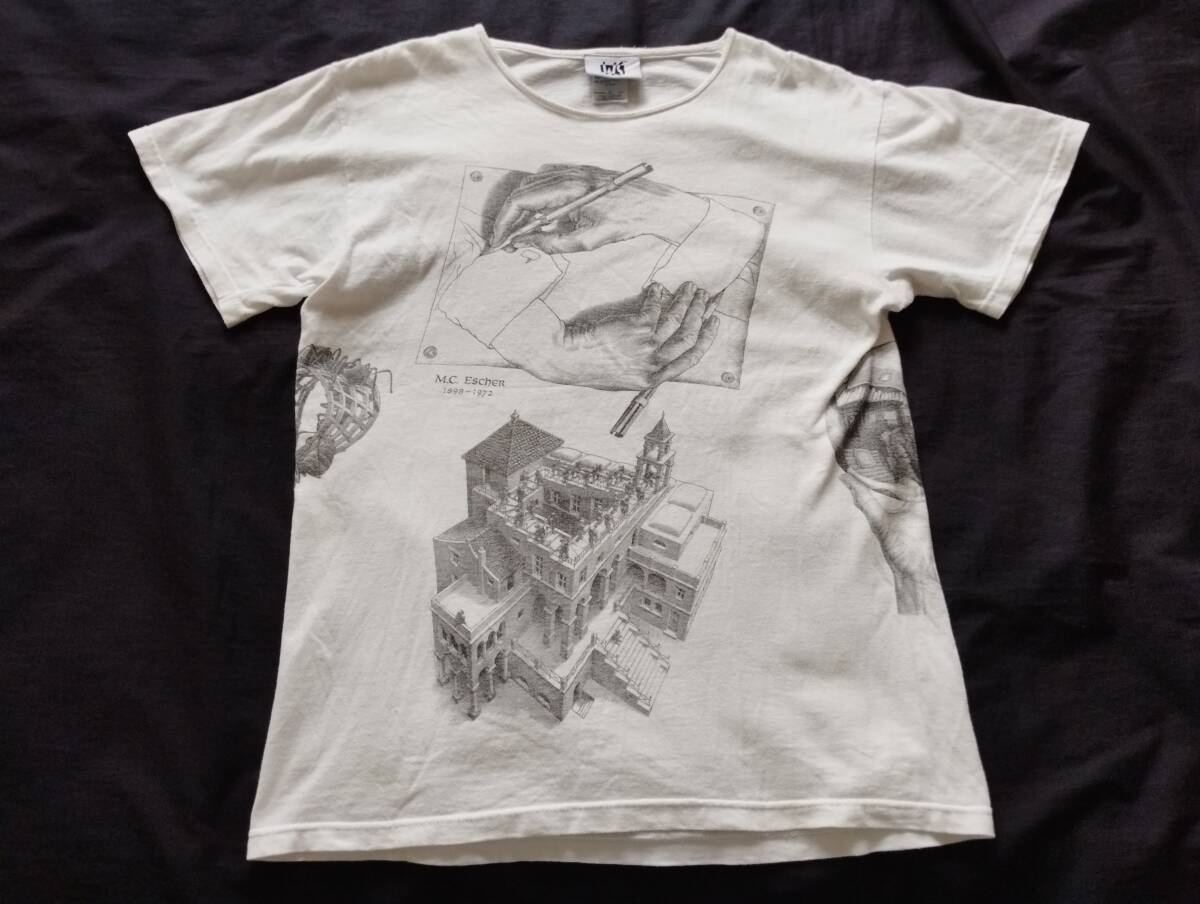 M.C.ESCHERエッシャーだまし絵 USA製TシャツWS Westside Size M 拍卖