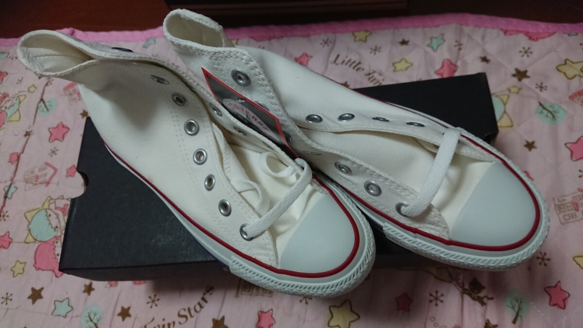 〇ス☆未使用・保管品・難あり☆コンバース☆ALL STAR HI OPTICAL WHITE 22拍卖