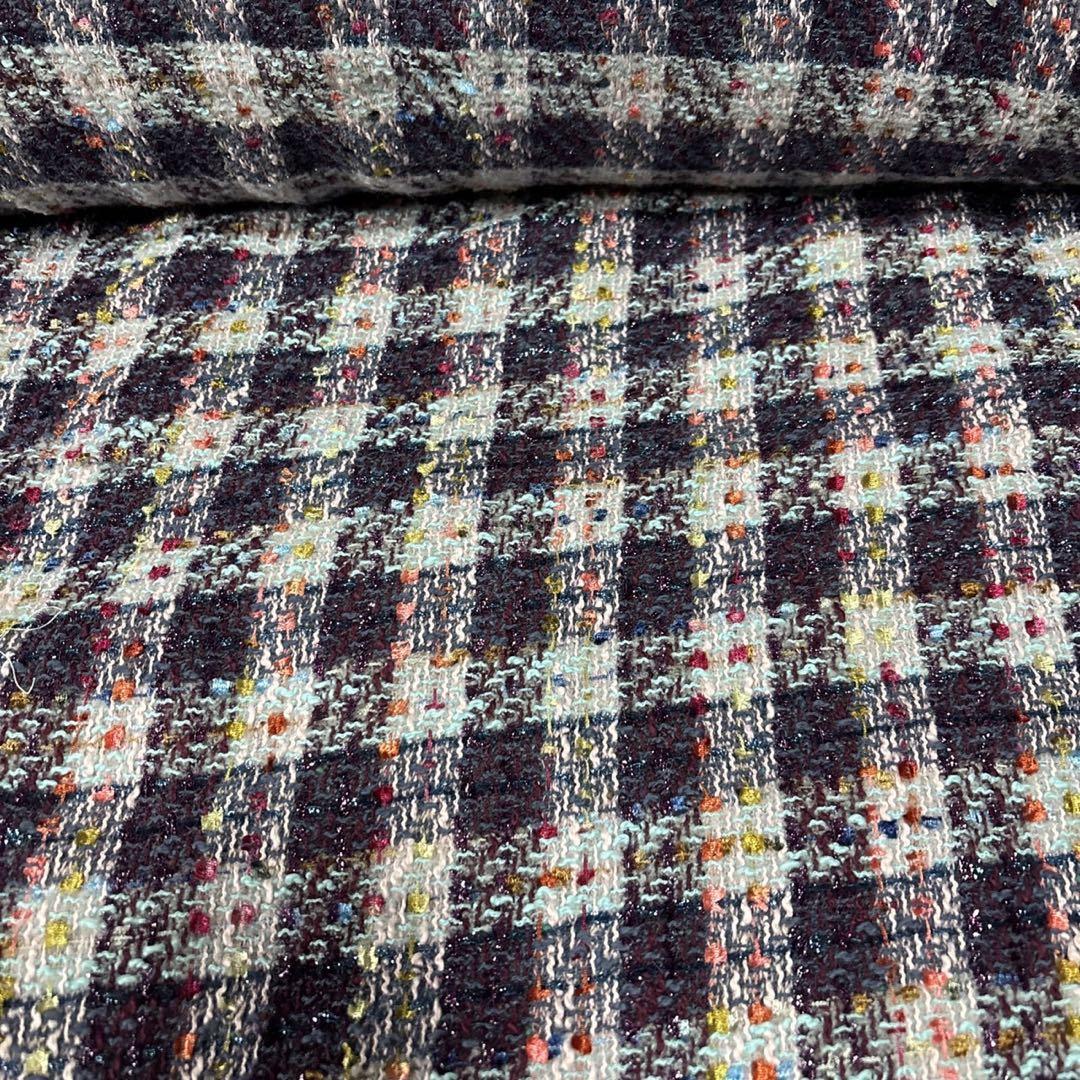 布地生地0.5m no2904英国リントンツィード紫水色ちょい冬拍卖