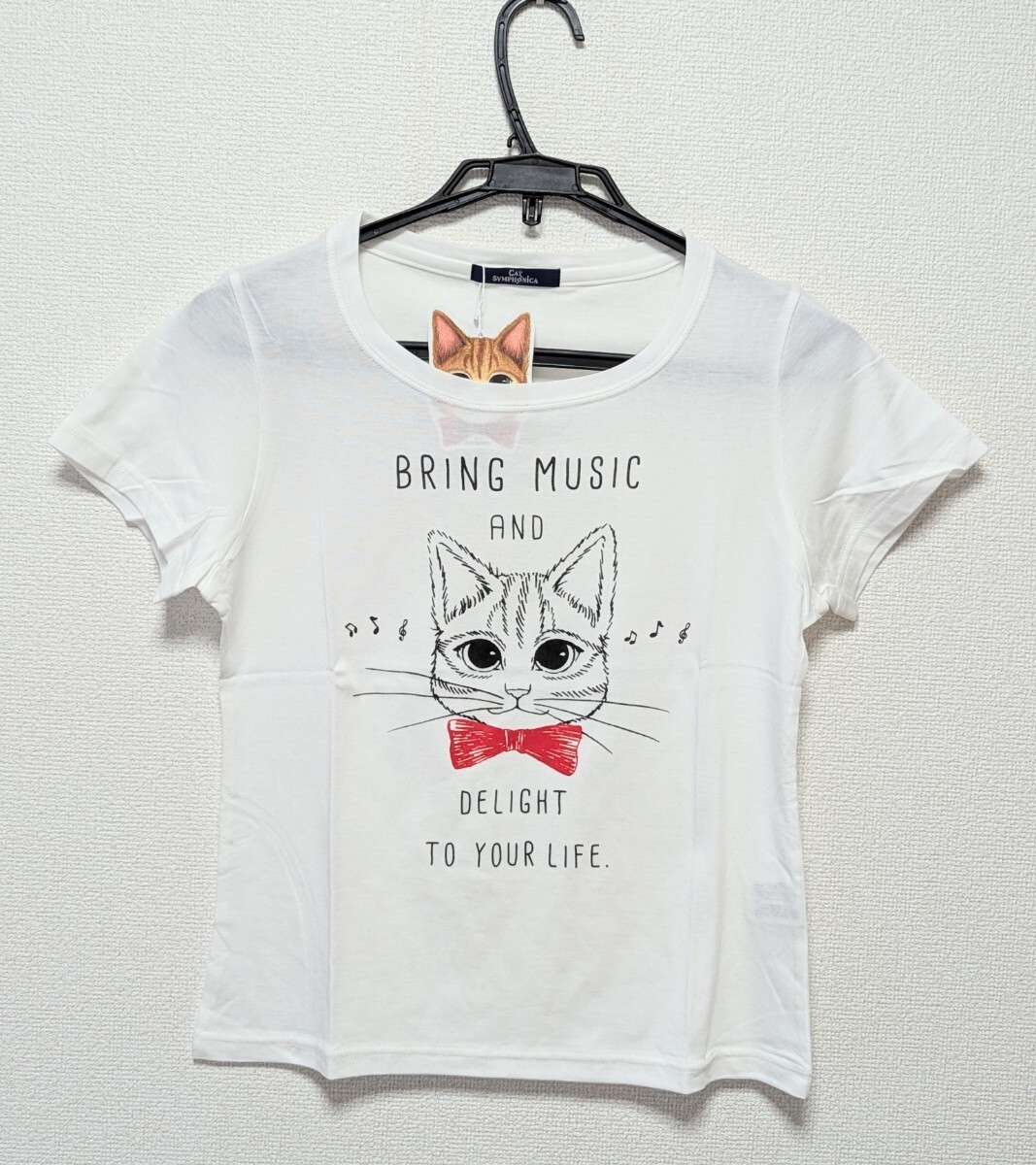 CAT SYMPHONICA レディース Tシャツ 白 半袖 フリー 猫 ねこ ネコ拍卖
