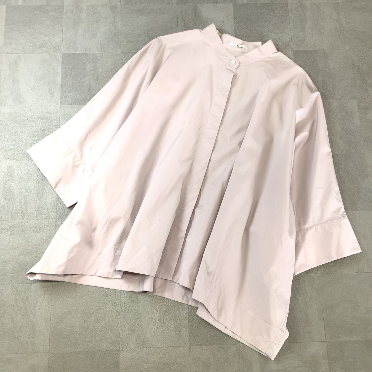 ネット限定サイズ 美品 +J UNIQLO ジルサンダー ユニクロ スタンドカラーシャツ レディース 大きいいサイズ 3XL ピンク オーバーサイズ拍卖