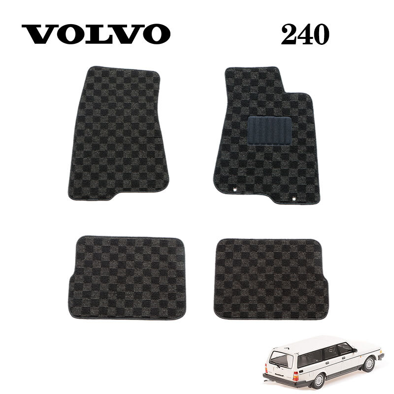 VOLVO ボルボ 240 セダン ワゴン 用 黒 フロアマット 右ハンドル 日本製 マット 240拍卖