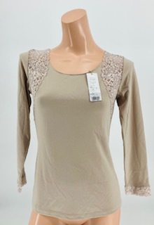 肌に優しい◆長袖裏綿リバーシブルインナー◆LLサイズ◆ブラウン◆日本製◆utlb262 拍卖