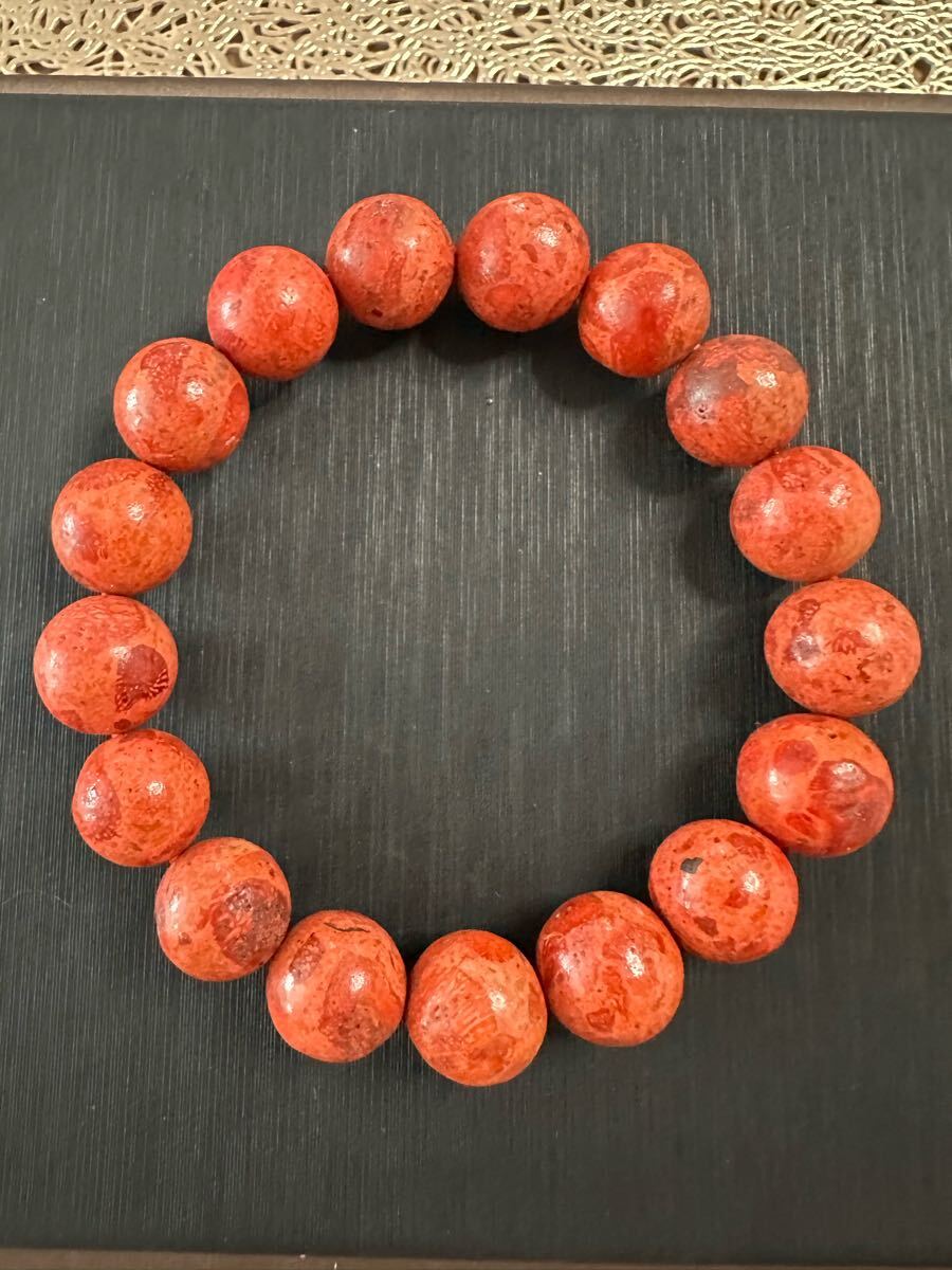 T-745 赤珊瑚 サンゴ ブレスレット 12mm拍卖