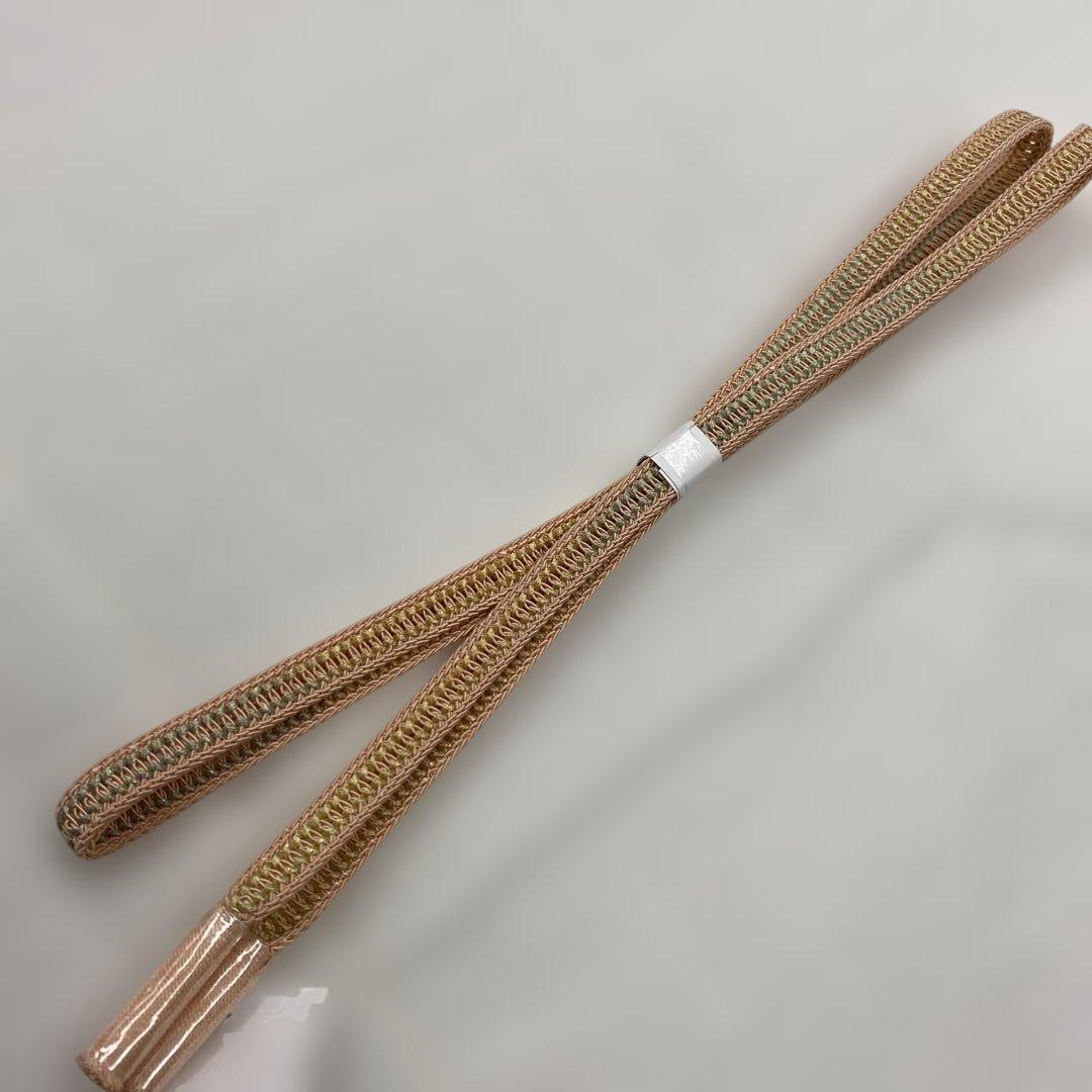5942 未使用品 桜色 帯締め 6月〜8月使用 夏物 正絹拍卖