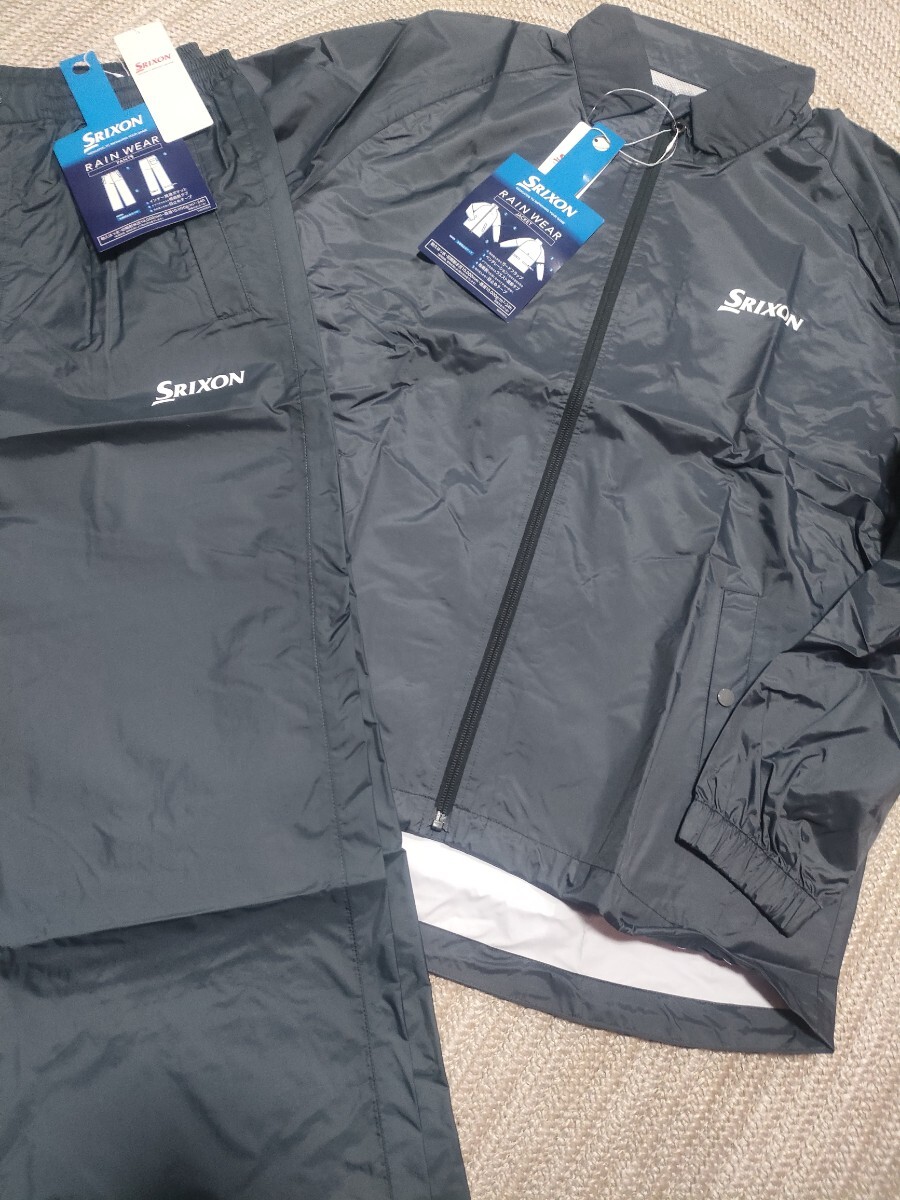 新品 未使用 SRIXON スリクソン 2way レインウェア 上下 セットアップ LL チャコールグレー ゴルフウェア メンズ ジャケット レインパンツ拍卖