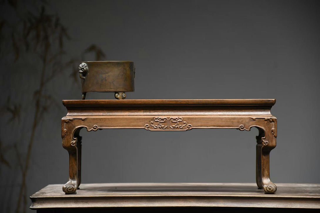 ▼渡鶴羽▼W0525清時代 黄花梨卓 黄花梨木細密彫 超絶技巧 高手すり 旧蔵家具 珍品旧蔵 古家具拍卖