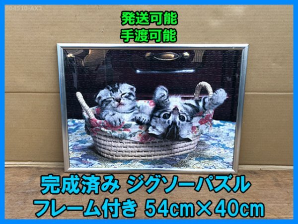 完成済み ジグソーパズル ペット 子猫 フレーム付き サイズ 54cm×40cm Cat Jigsaw Puzzle 手渡し可 発送可 ③ 即決拍卖