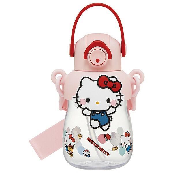 ハローキティ 水筒 マグボトル 650ml ラバーマスコット付ストローボトル 大好きな日々 可愛い サンリオ スケーター拍卖