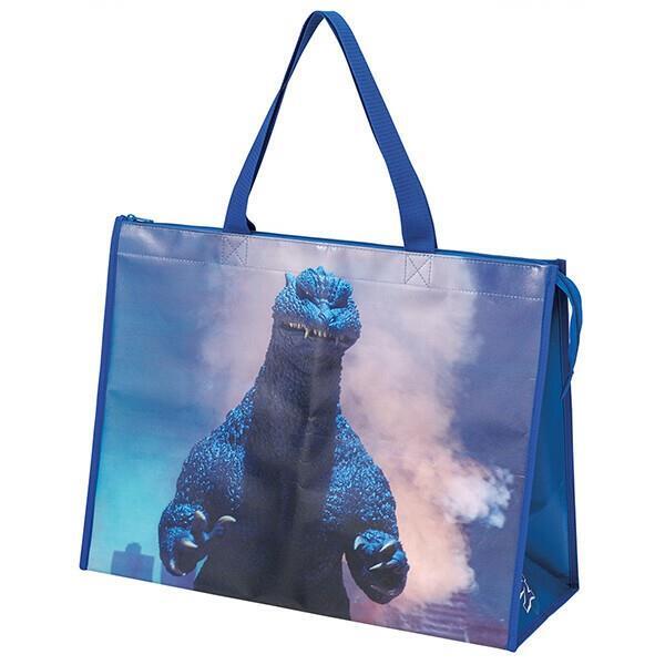 ゴジラ レジャーシート生地バッグ L トートバッグ 大容量 撥水 手提げ スケーター拍卖
