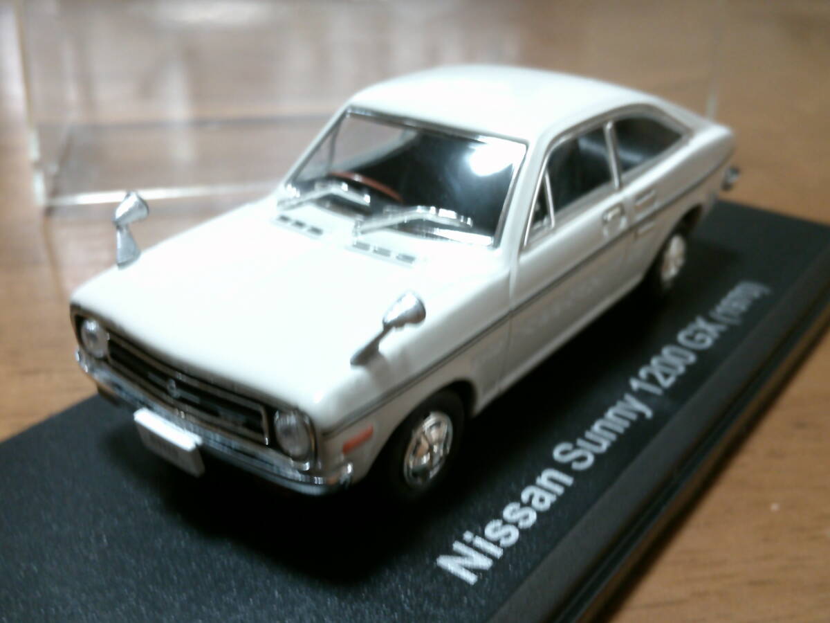 アシェット 1/43 「 ニッサン サニー1200 GX 」 1970y ホワイト ・送料500円(レターパック発送)拍卖