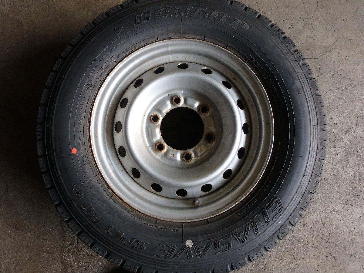 H93 送料無料【195/75R15 109/107】ダンロップ SPLT50 夏タイヤ ホイールset 1本のみ 15×5 6H ダイナ,トヨエース拍卖