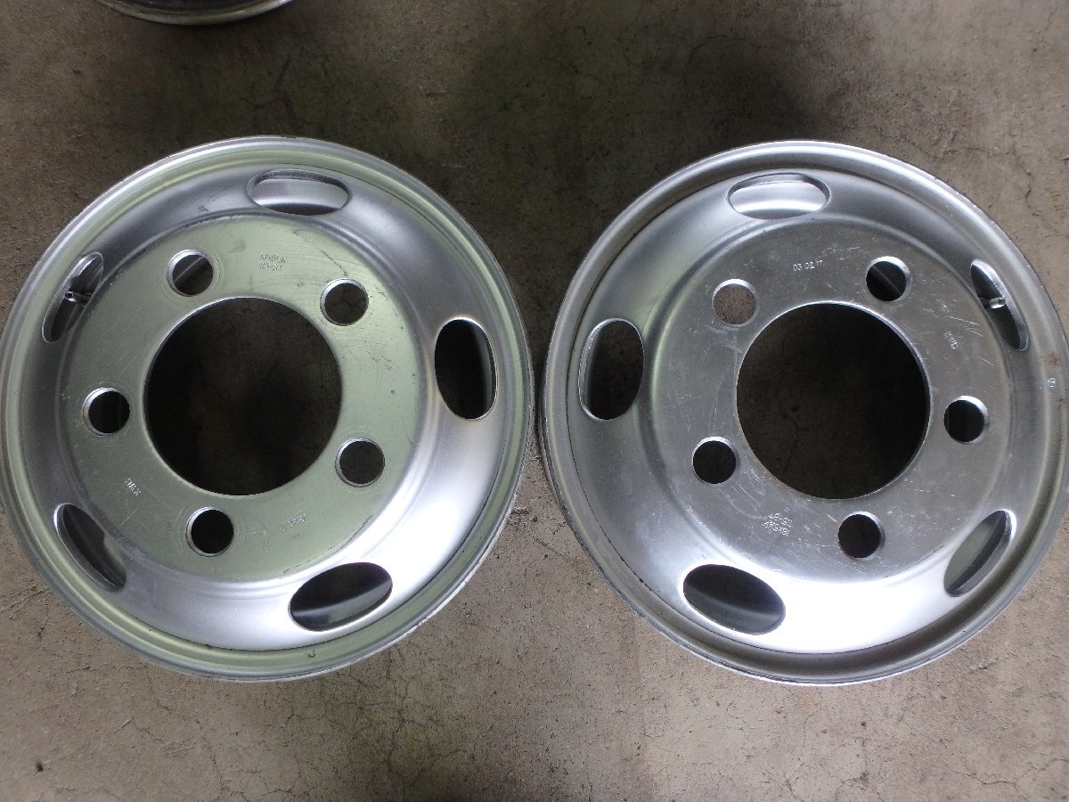 H97 送料無料 16×5.5 115-8T KWC スチールホイール 2本 5H 5穴 キャンター 再塗装品拍卖