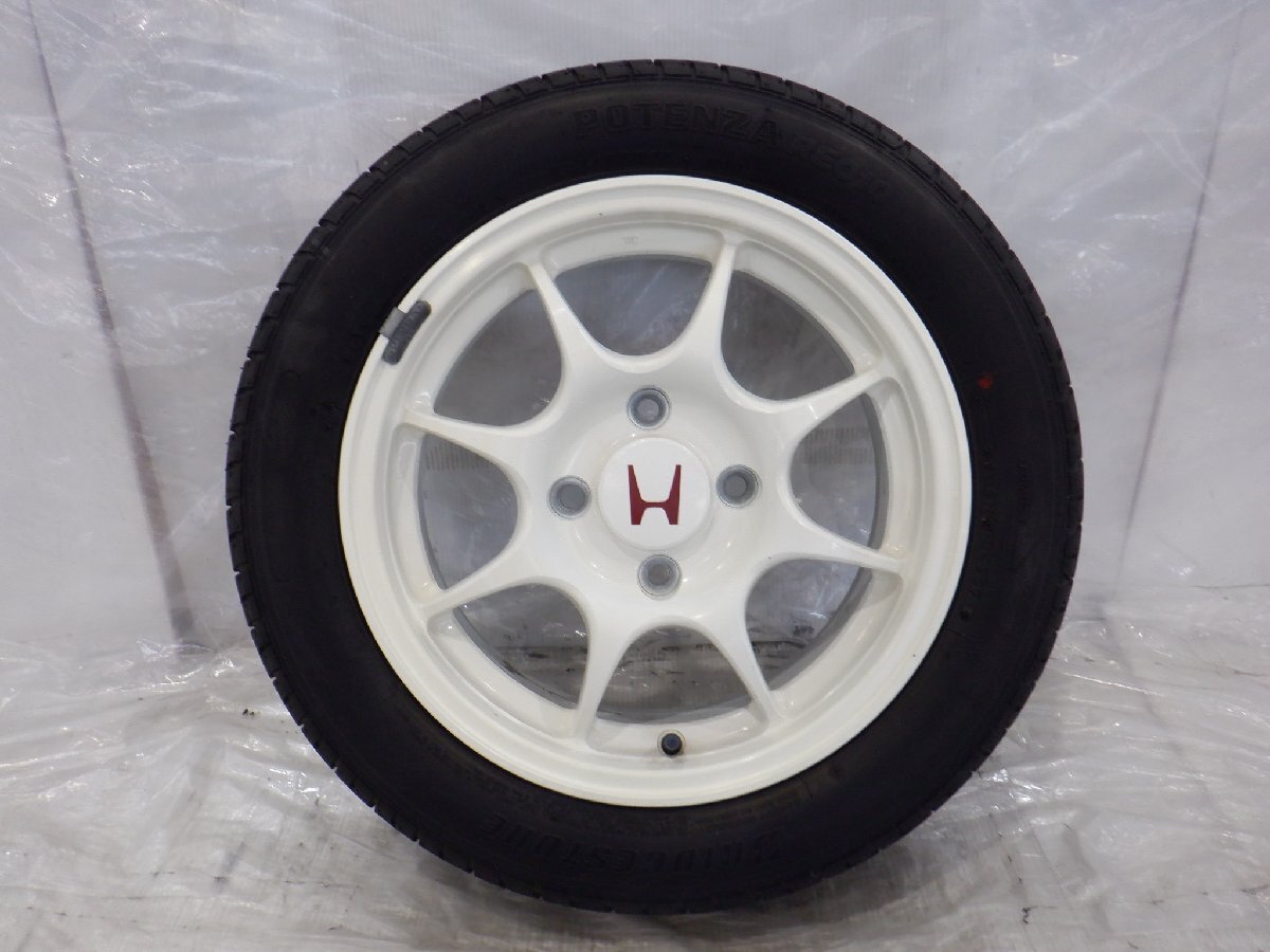 インテグラ タイプR 15インチ 6JJ +50 ホンダ純正 アルミホイール タイヤ BRIDGESTONE POTENZA RE010 195/55R15 ☆1本☆拍卖