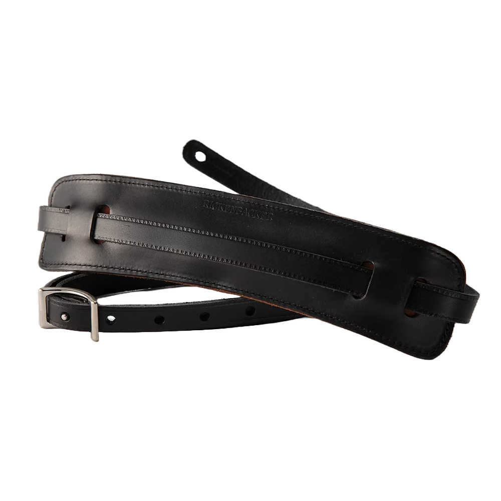 Rickenbacker リッケンバッカー ギターストラップ レザー カラー:ブラック Vintage Strap Black リッケンバッカーのエンボスロゴ拍卖