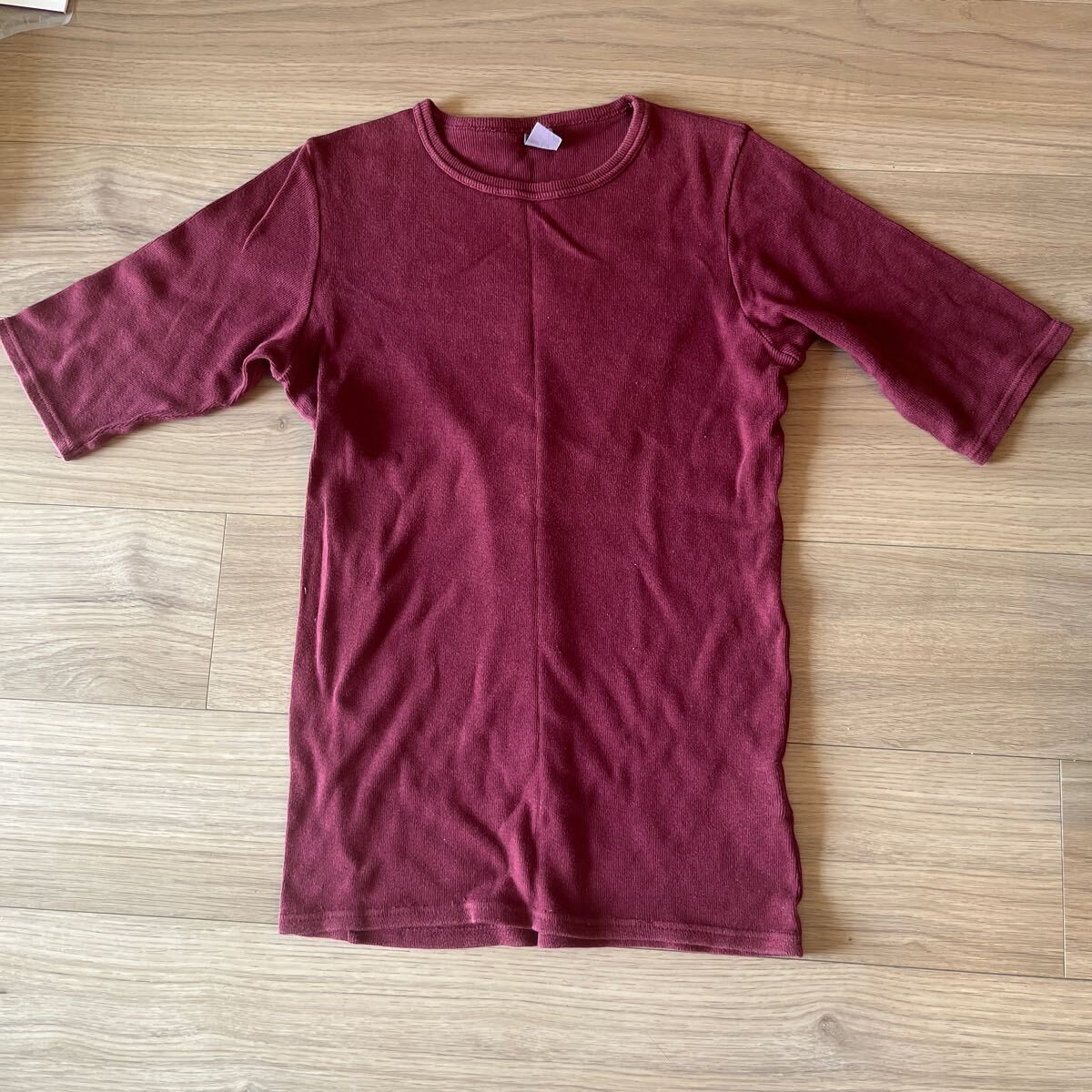 ビームスBEAMS コットンカットソー七分袖 Sサイズ メンズ拍卖