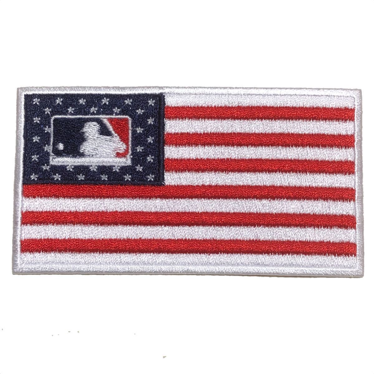 MLB バッターマン 星条旗 ワッペン 白拍卖