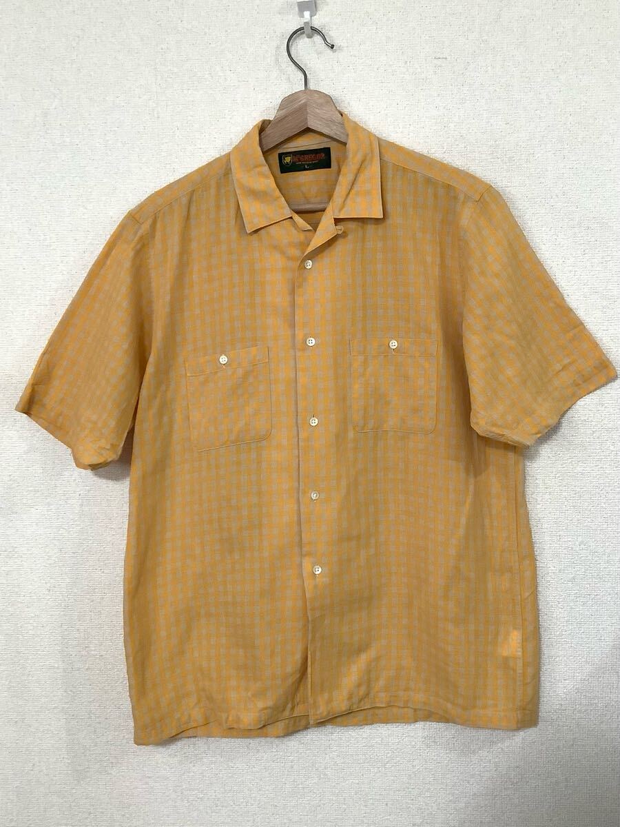 MCGREGOR マクレガー オープンカラー 半袖シャツ レトロ ゴルフウェア ビンテージ 紳士服 メンズ 古着 L拍卖