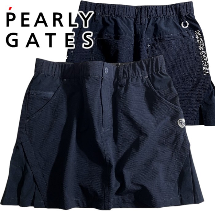 PEARLY GATES パーリーゲイツ 定価2.5万 吸水速乾 DotAir ストレッチ ミニスカート ゴルフウェア レディース 2234602 120 1▲028▼50616w07拍卖