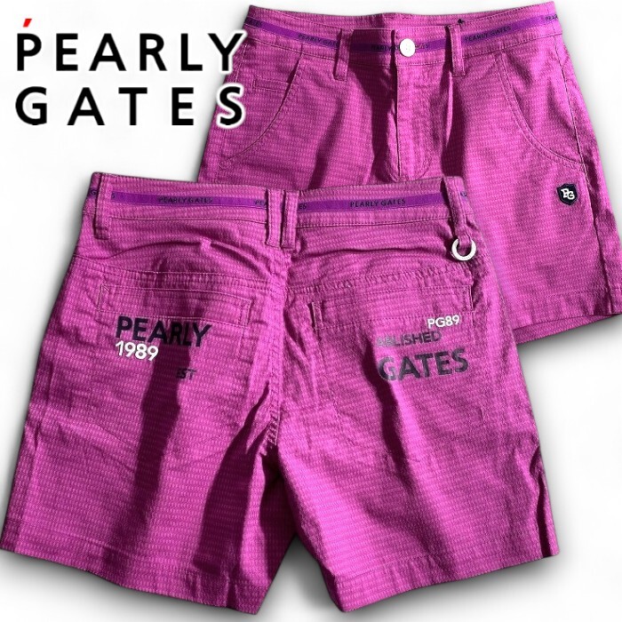 PEARLY GATES パーリーゲイツ 新品 定価2.3万 接触冷感 ストレッチ ショートパンツ ゴルフウェア レディース 2232702 080 0▲026▼50619w20拍卖