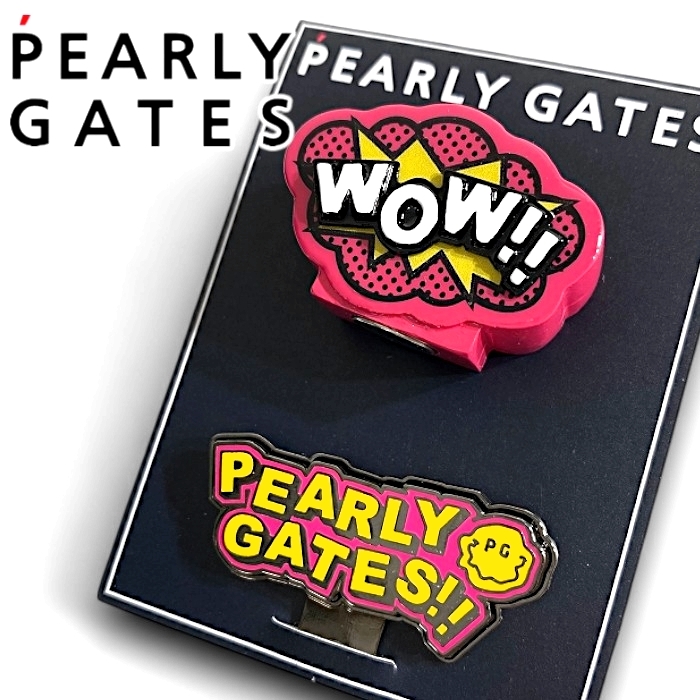 PEARLY GATES パーリーゲイツ 新品 定価9千 日本製 TOKE NICO 吹き出しロゴ マーカー 2点セット ゴルフ 2284612 090 FR ▲010▼50623w04拍卖