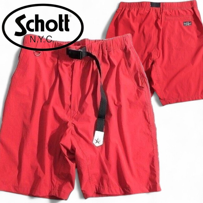 Schott ショット 新品 ワンスター 高耐久ストレッチナイロン ショーツ ショートパンツ 3196007 34 L ▲030▼50402k03拍卖