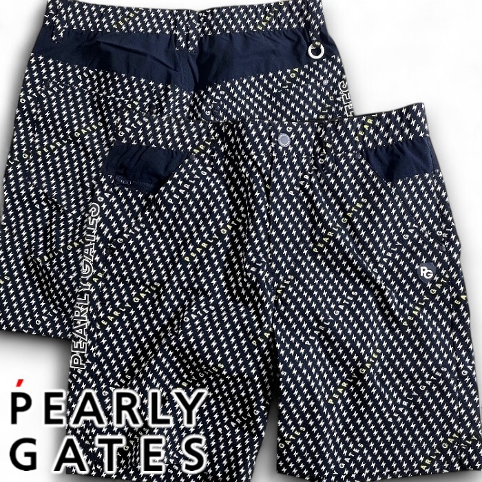 PEARLY GATES パーリーゲイツ 定価2.9万 吸水速乾×高通気 DotAir 総柄 ストレッチ ショートパンツ ゴルフ 2232603 121 3 ▲033▼50625w08拍卖