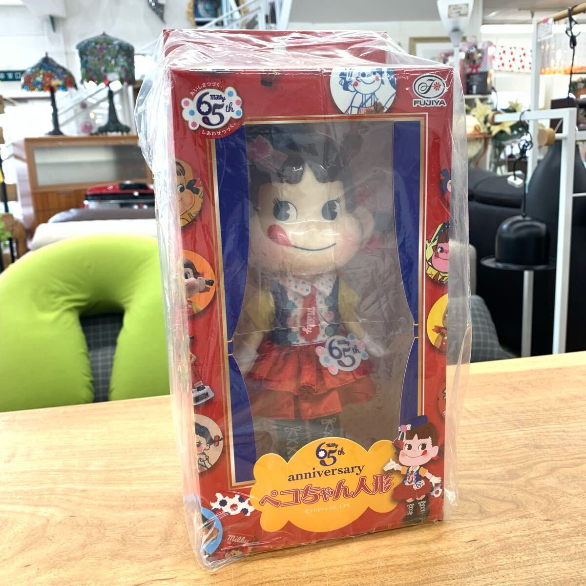 未使用 不二家 ペコちゃん 65周年 人形 ソフビ フィギュア 707拍卖