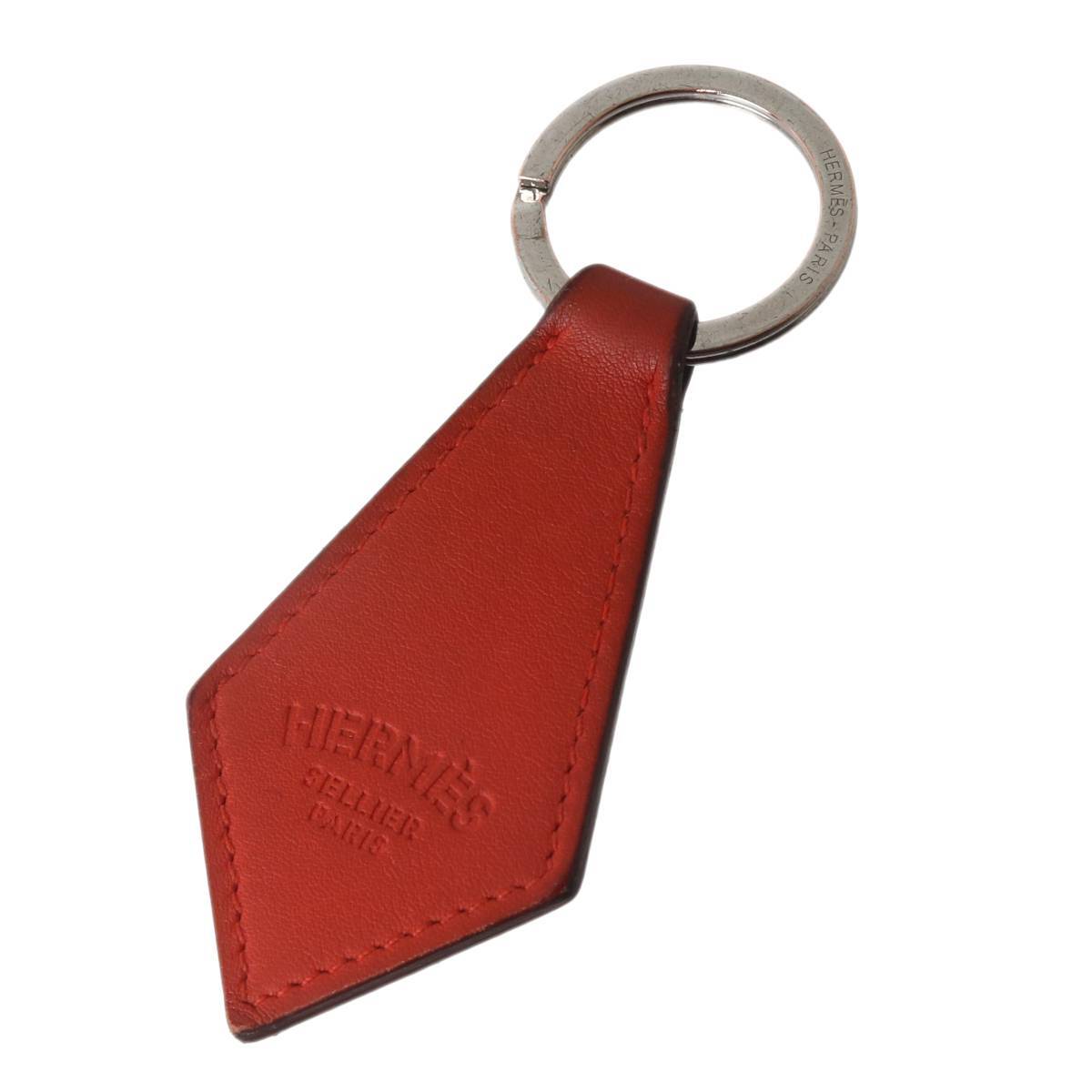 HERMES / エルメス キーリング レザー、SS レッド NO Bランク拍卖