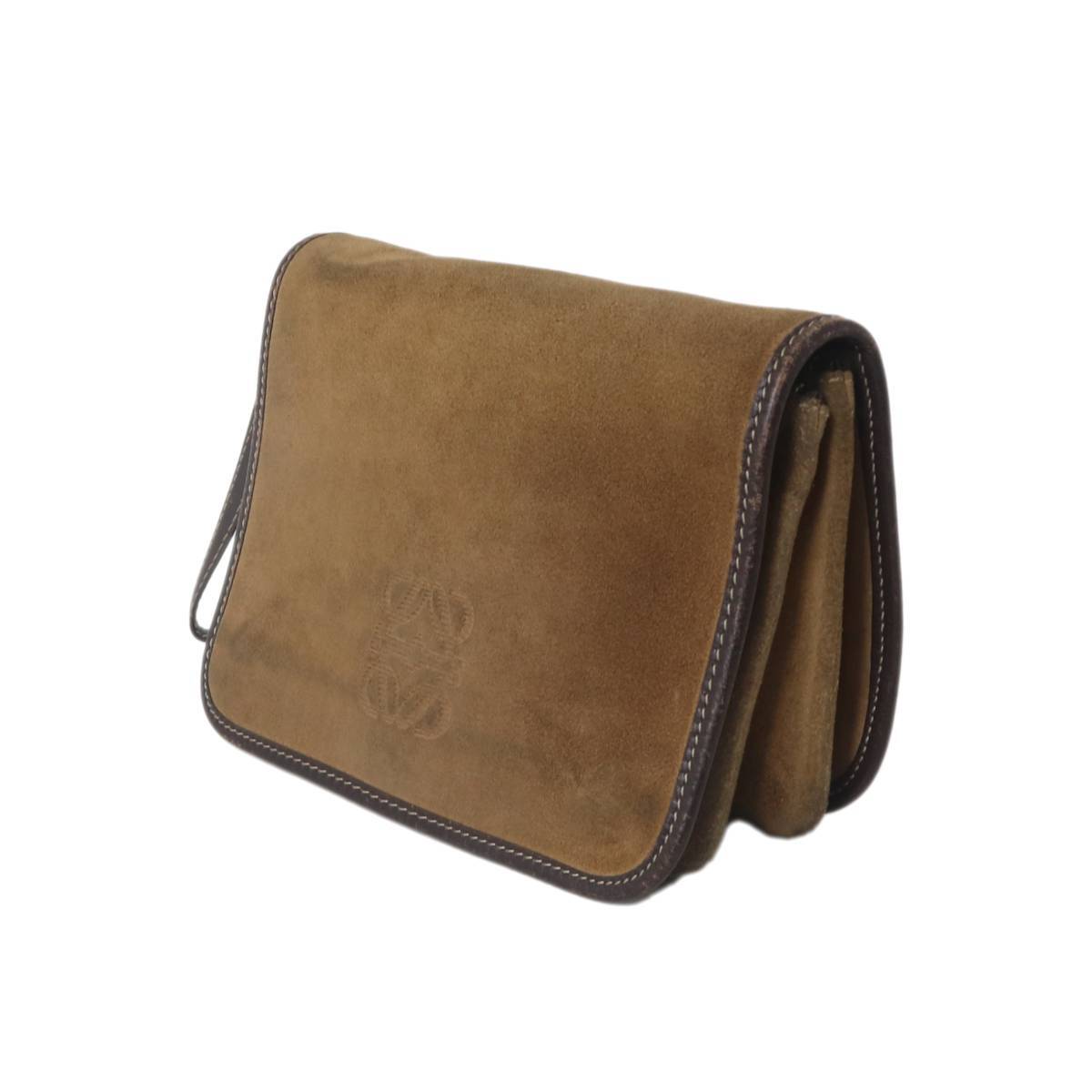 LOEWE ロエベ セカンドバッグ クラッチバッグ キャメル 21×16×3.5(cm) NT Bランク拍卖