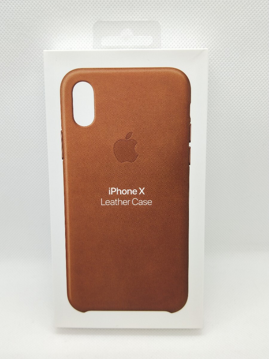 (W05)APPLE  iPhoneX/XS用 レザーケース ブラウン拍卖