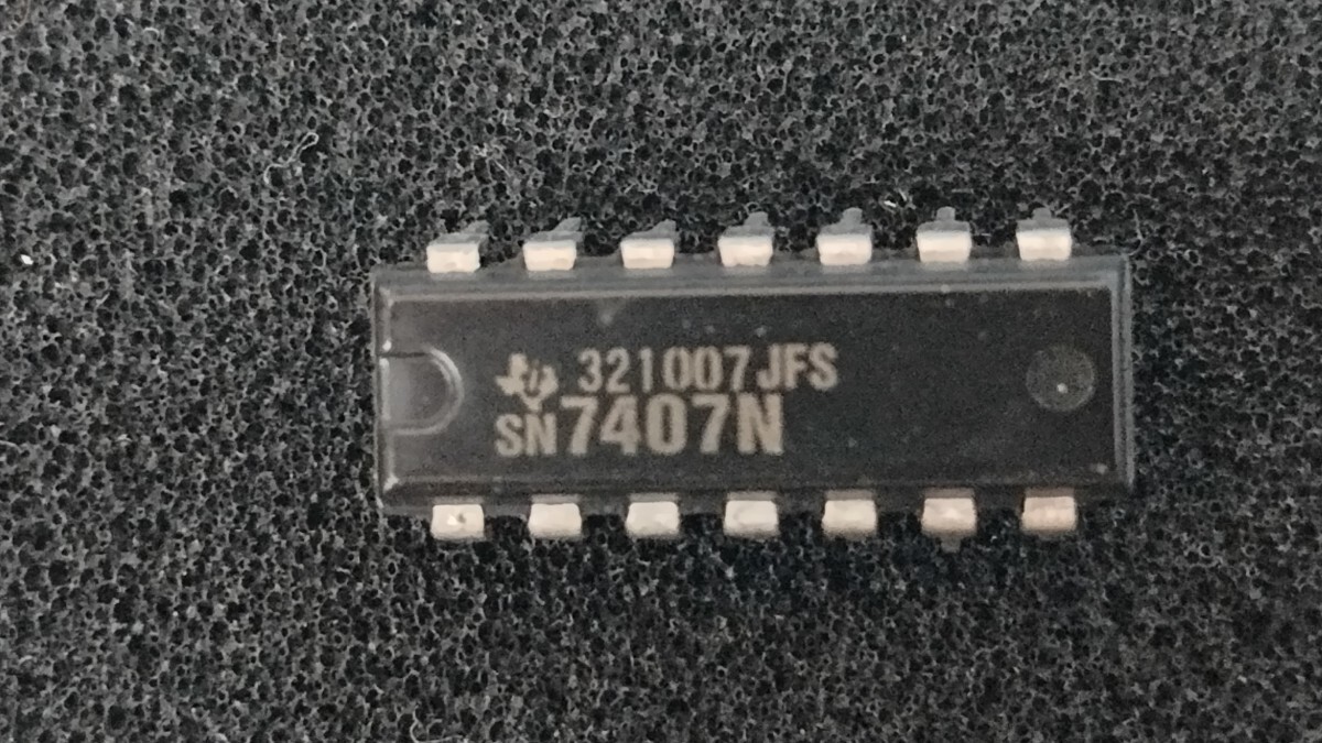 SN7407N TI製 TTL IC 30V 対応オープン・コレクタ出力、6 チャネル バイポーラ・バッファ拍卖