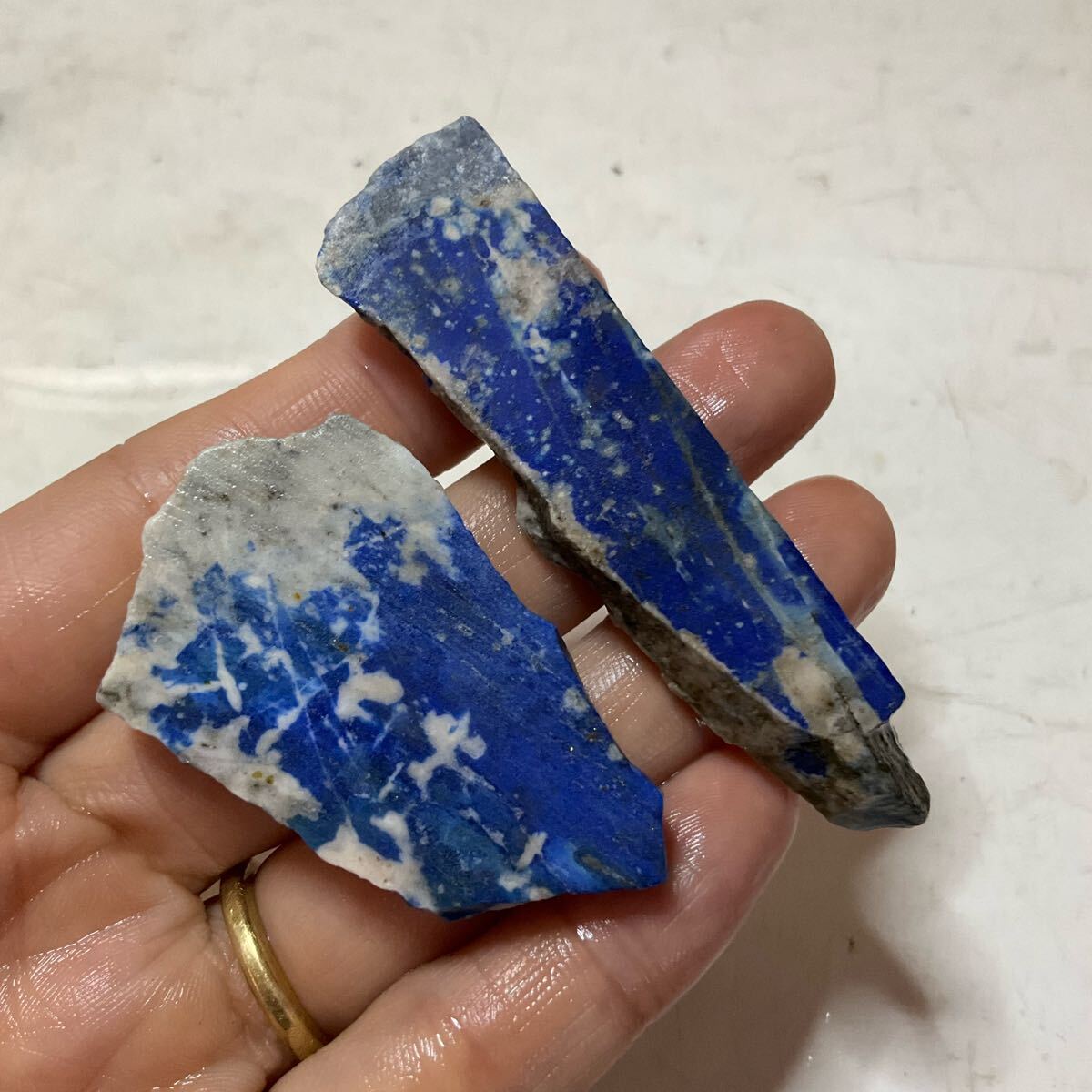 アフガニスタン産 天然ラピスラズリ原石いっぱいトータル509g拍卖