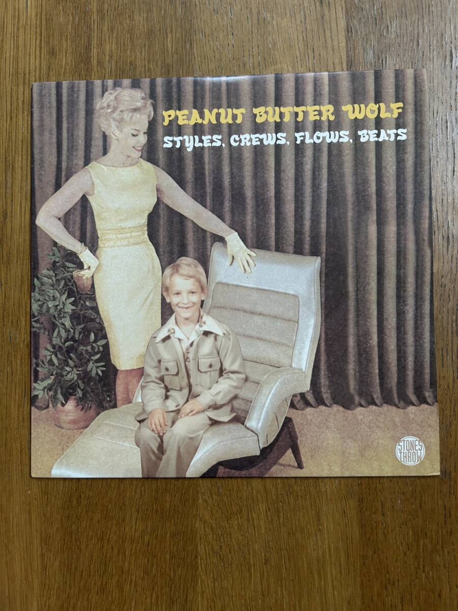 PEANUT BUTTER WOLF STYLES,CREWS,FLOWS,BEATS 7曲入り12インチ ジャケット帯盤程度良好 1998年盤 STONES THROW RECORDS HIP HOP拍卖