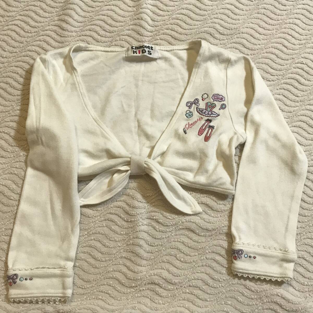 Chacott KIDS バレエモチーフ刺繍 カーディガン 110拍卖