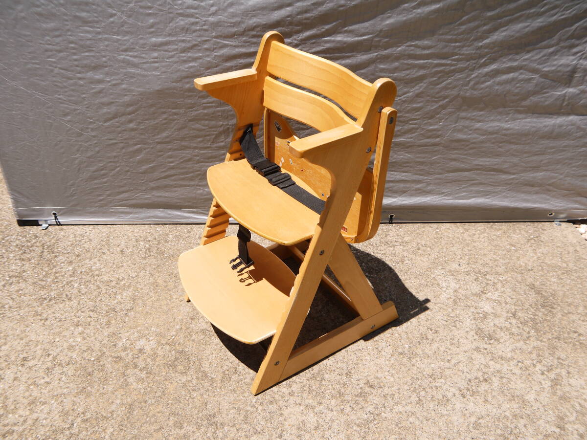 ☆◆使用感があるのでお安く 実費にて配送も応相談♪ 木製 ベビーチェア テーブル付き◆☆拍卖