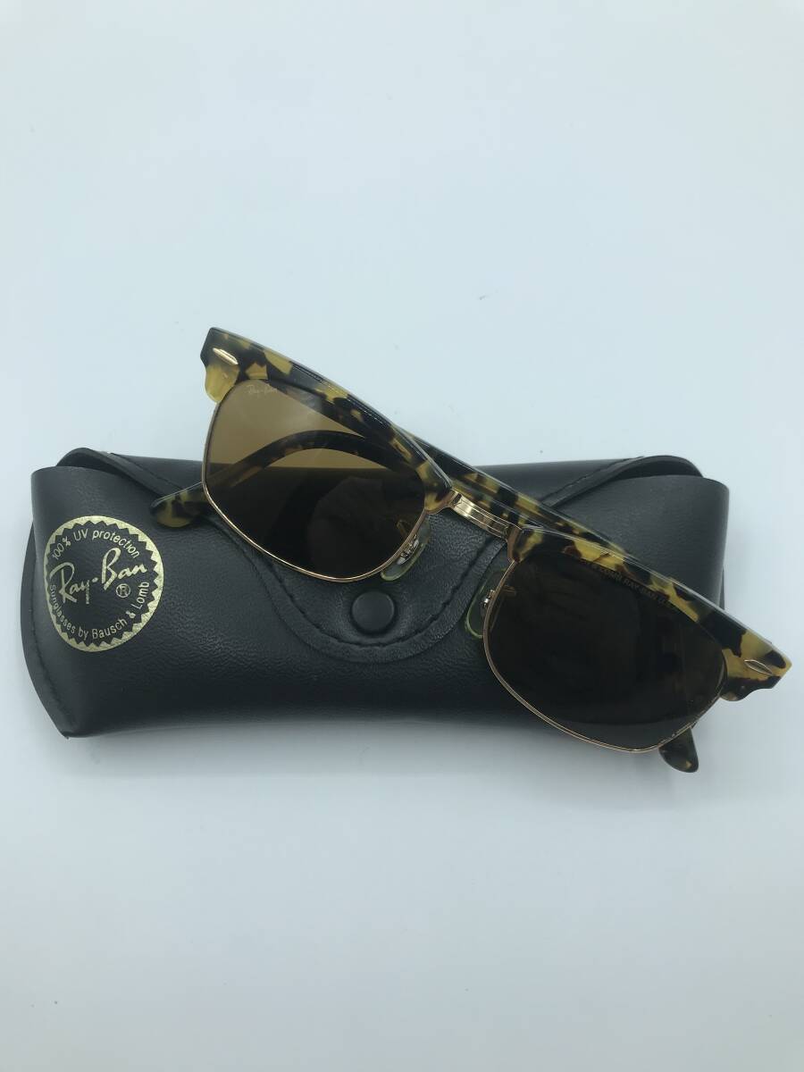 【希少】B&L RAY-BANボシュロムレイバン CLUBMASTERクラブマスター スクエア.イエロートータス ウェイファーラー MAX ララミー拍卖